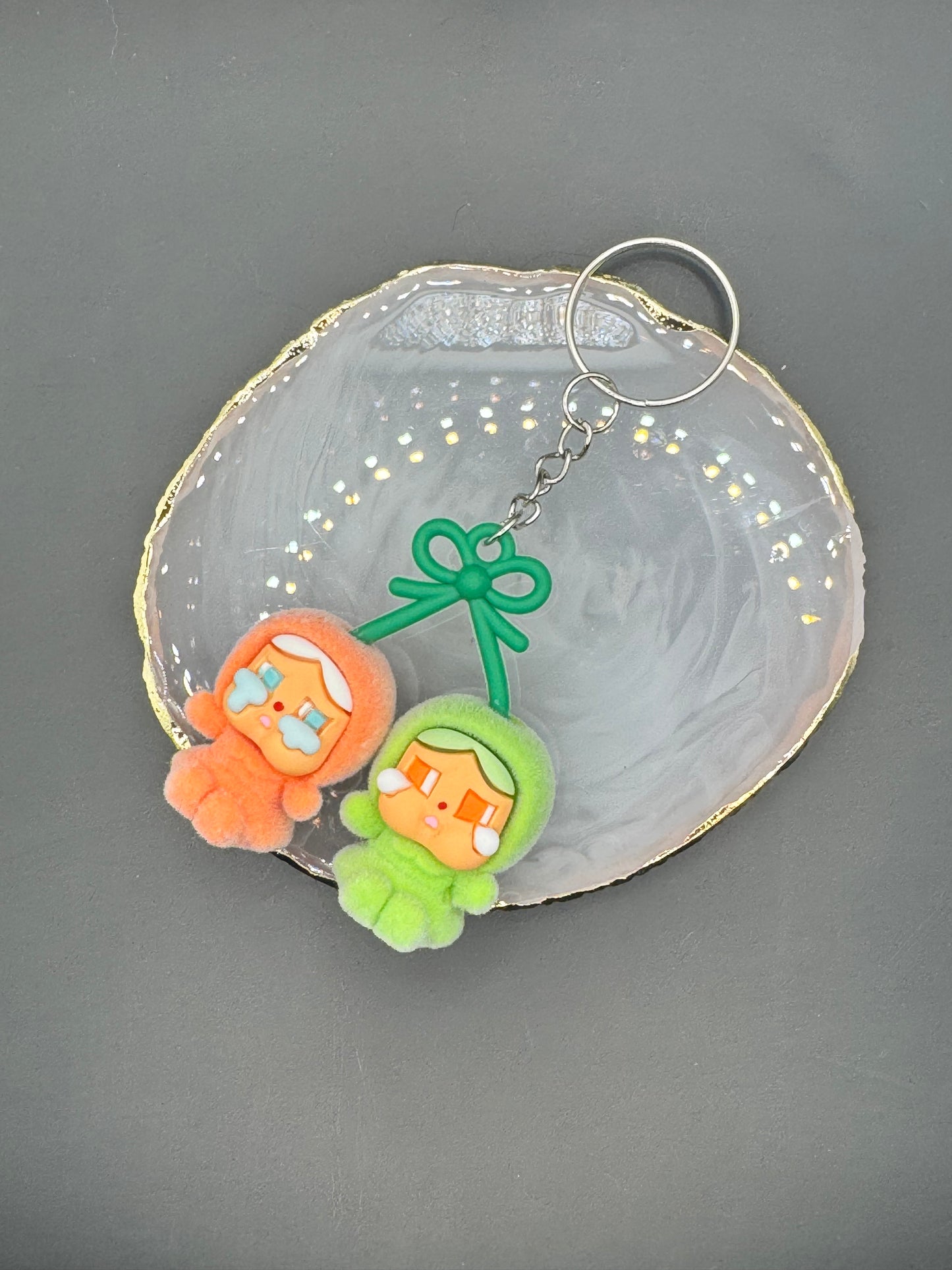 Flocked Cherry Crybb - Keychain (multiple options)