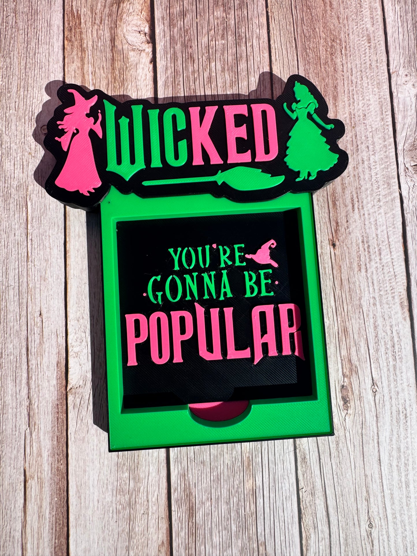 You’re Gonna Be Popular Wicked-Inspired Sticky Note Holder
