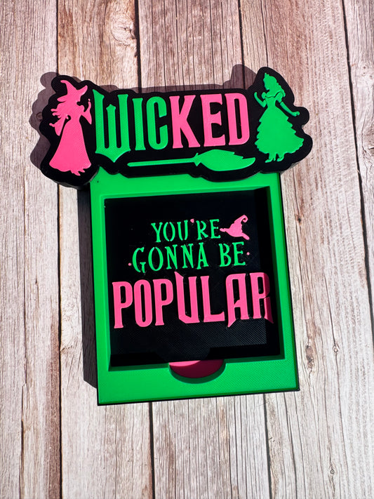 You’re Gonna Be Popular Wicked-Inspired Sticky Note Holder
