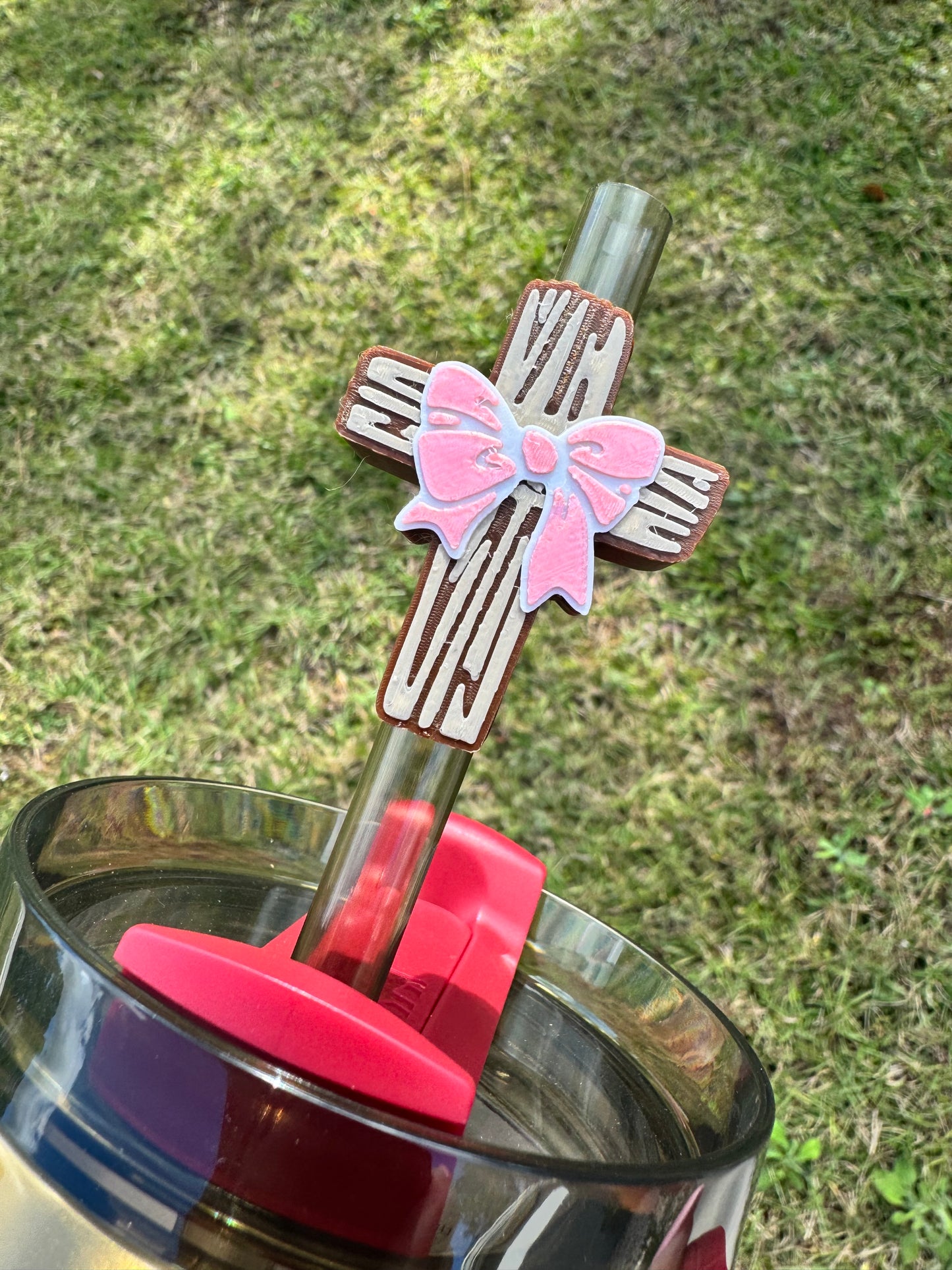 Coquette Cross Straw Buddy