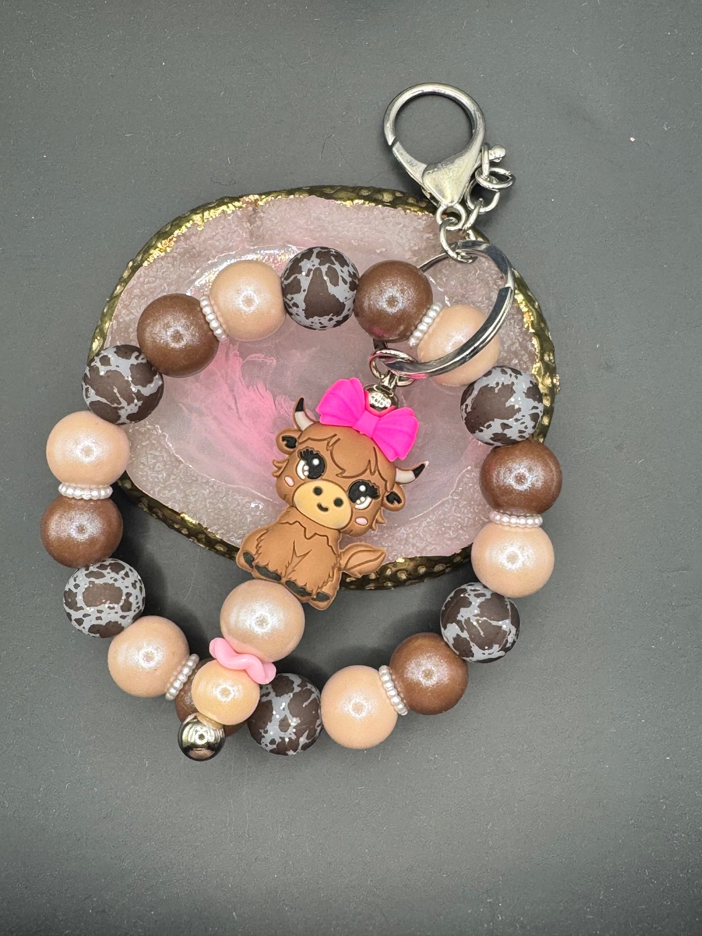Cocoa Cow - Wristlet & Keychain
