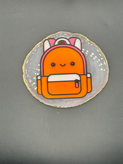 3D Printed Orange Backpack - NFC Keychain