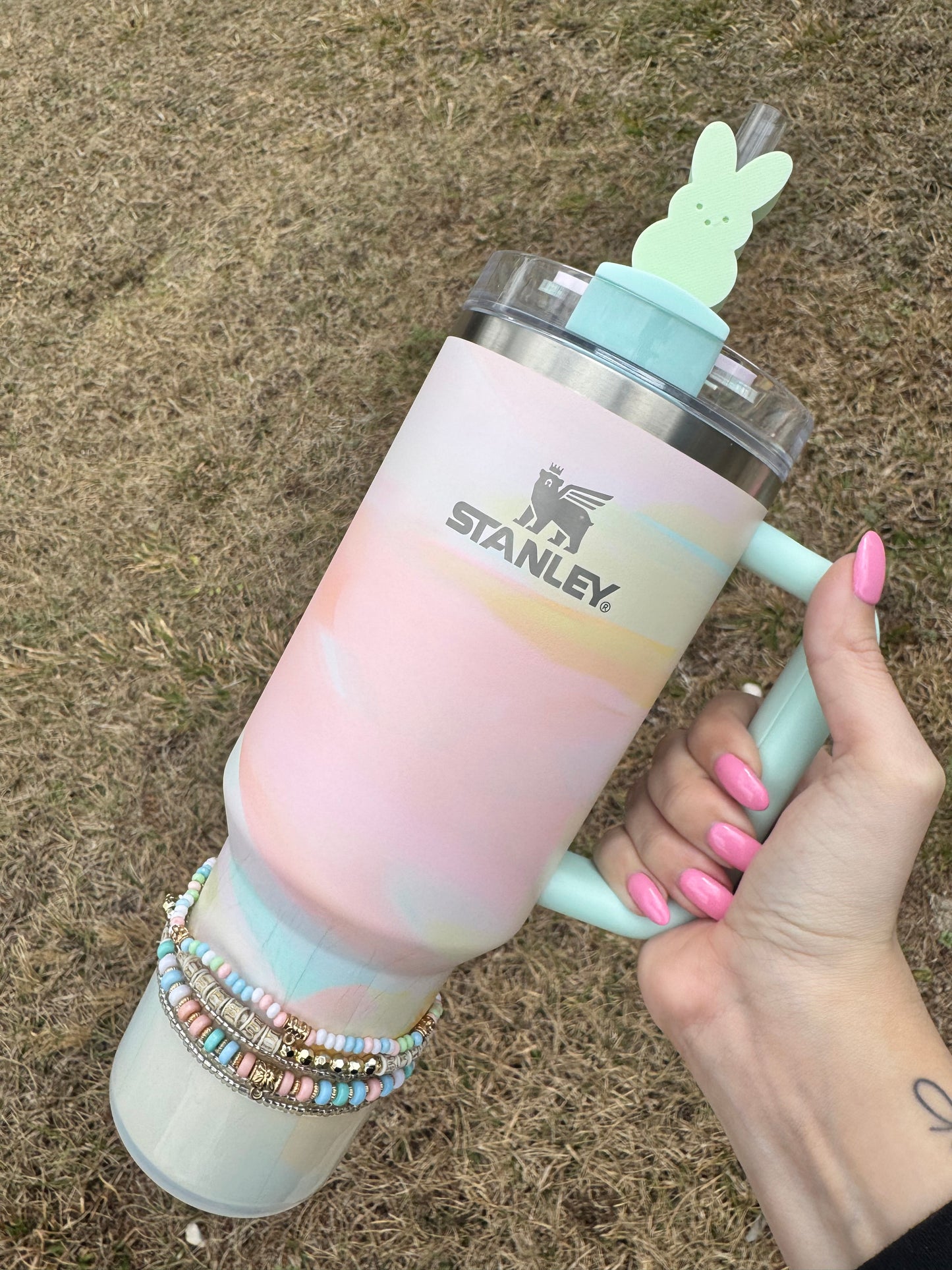 Double Sided Marshmallow Easter Bunny - Green