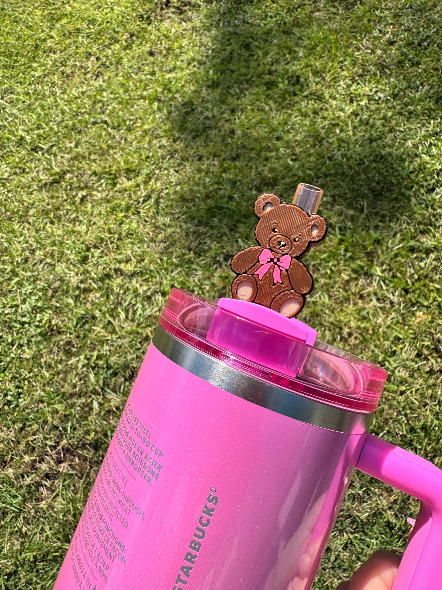 3D Printed Bear - Straw Buddy