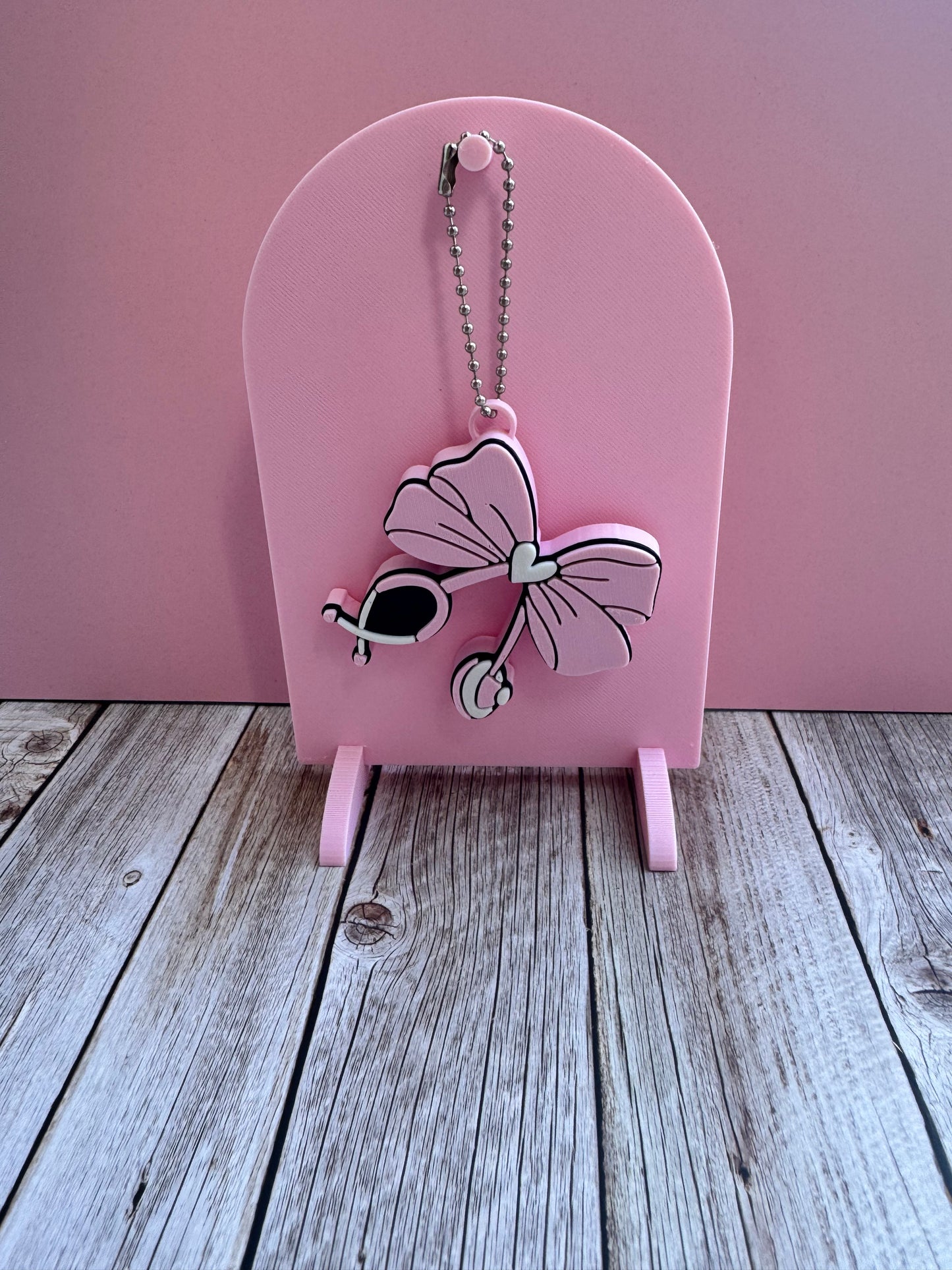 3D Printed Pink Stethoscope - Soda Can Opener Keychain