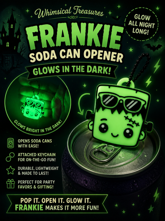 3D Printed Frankie - Soda Can Opener Keychain *GLOWS IN THE DARK* *SHOP EXCLUSIVE*