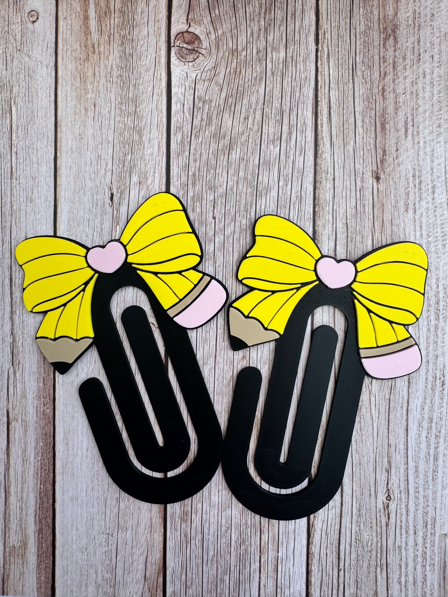 2 Piece Jumbo Bow Pencil Bookmark Set | 3D Printed Pencil Bookmark