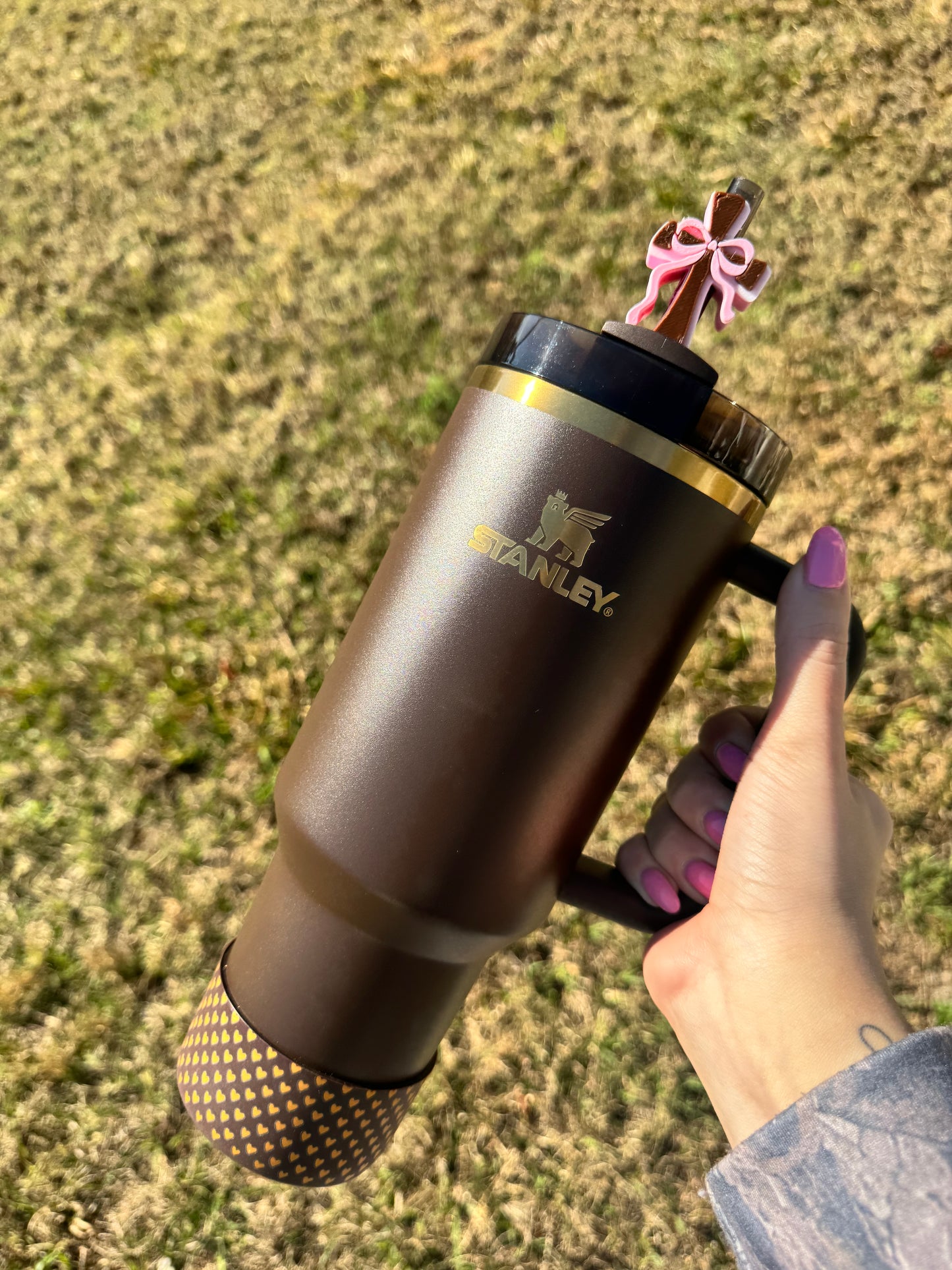 Coquette Cross Straw Buddy