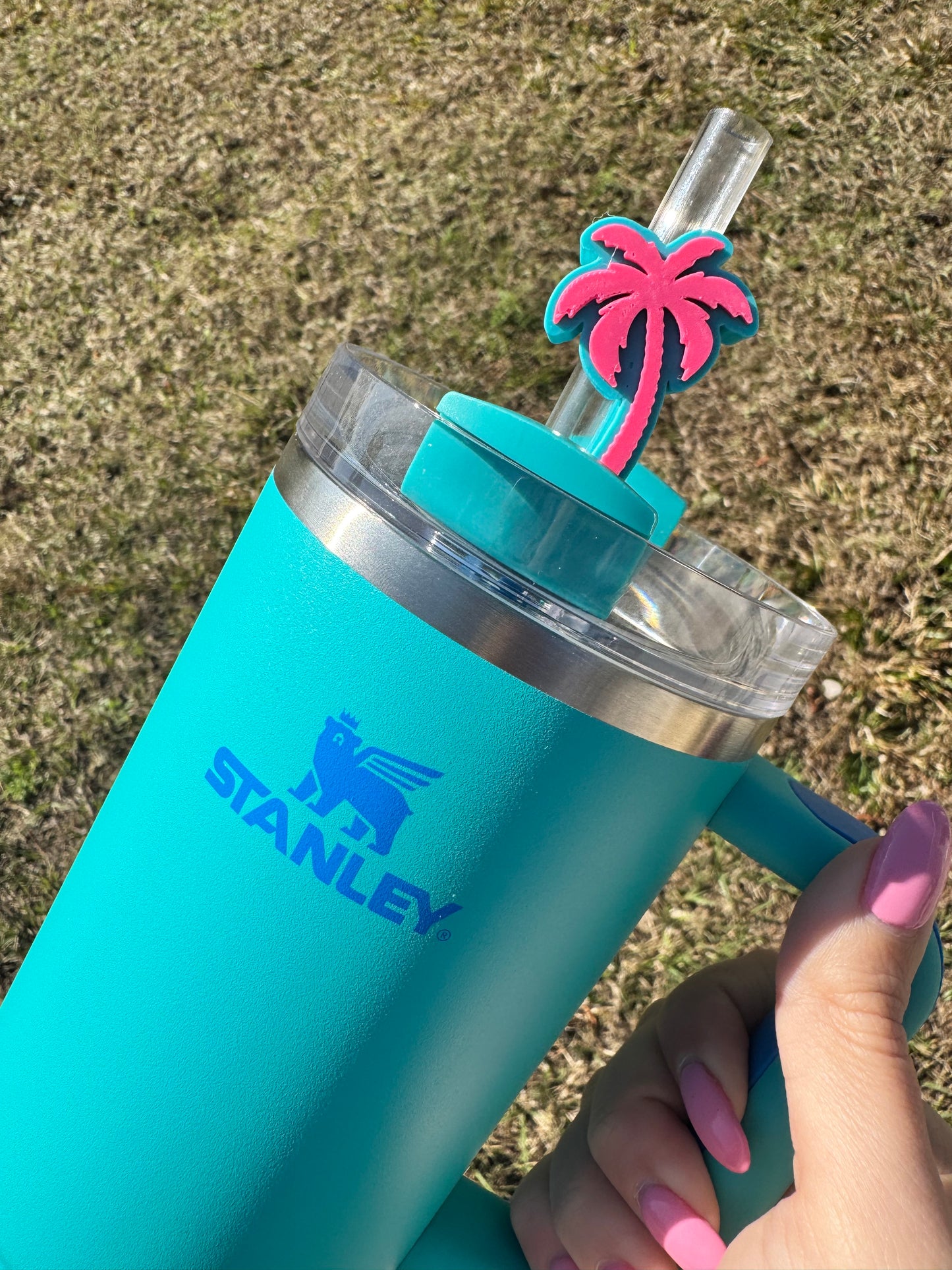 Neon Palms Straw Buddy