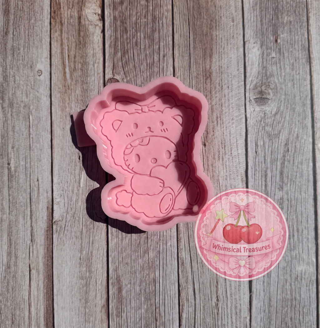 Hello Kitty Bear Silicone Freshie Mold