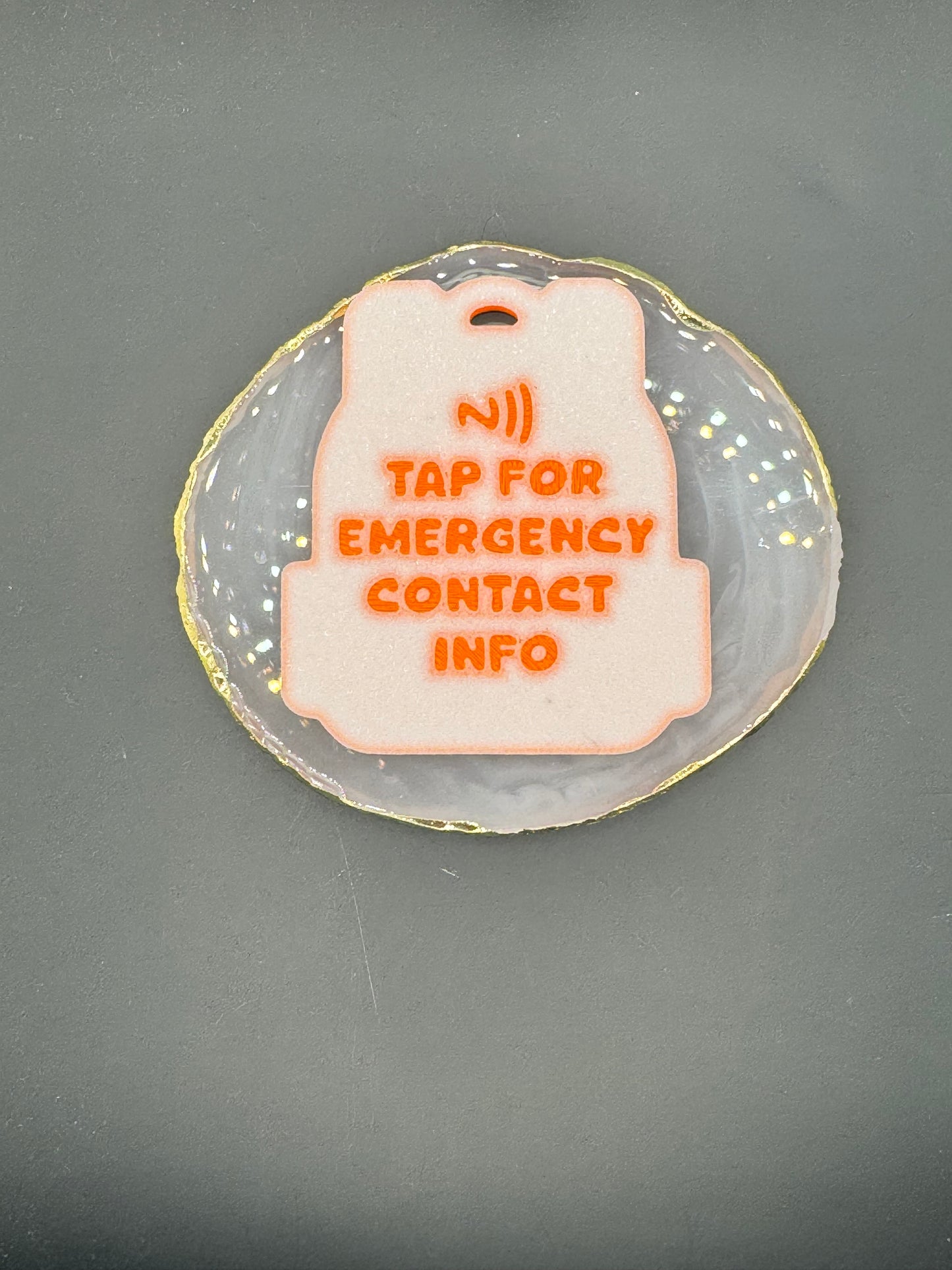 3D Printed Orange Backpack - NFC Keychain