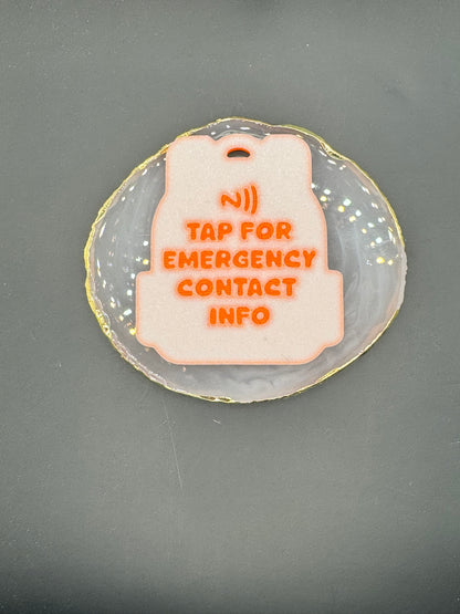 3D Printed Orange Backpack - NFC Keychain