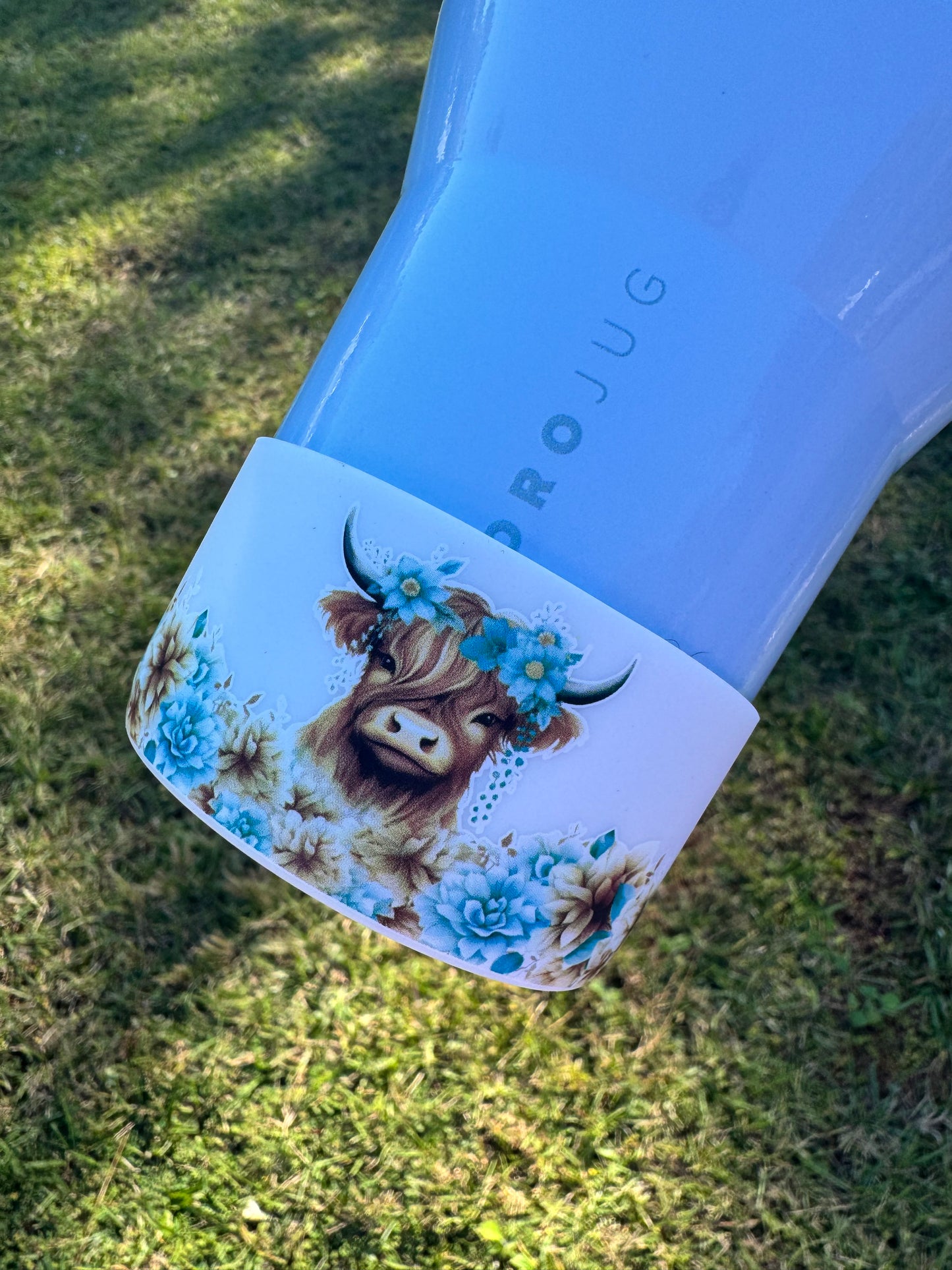 Floral Highland Cow Boot