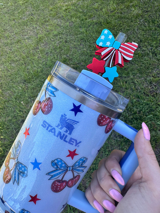 Patriotic Stars Straw Buddy