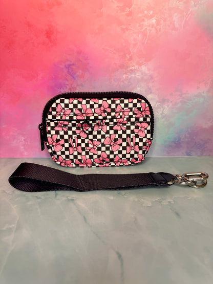 Checkered Bows - Wristlet Wallet