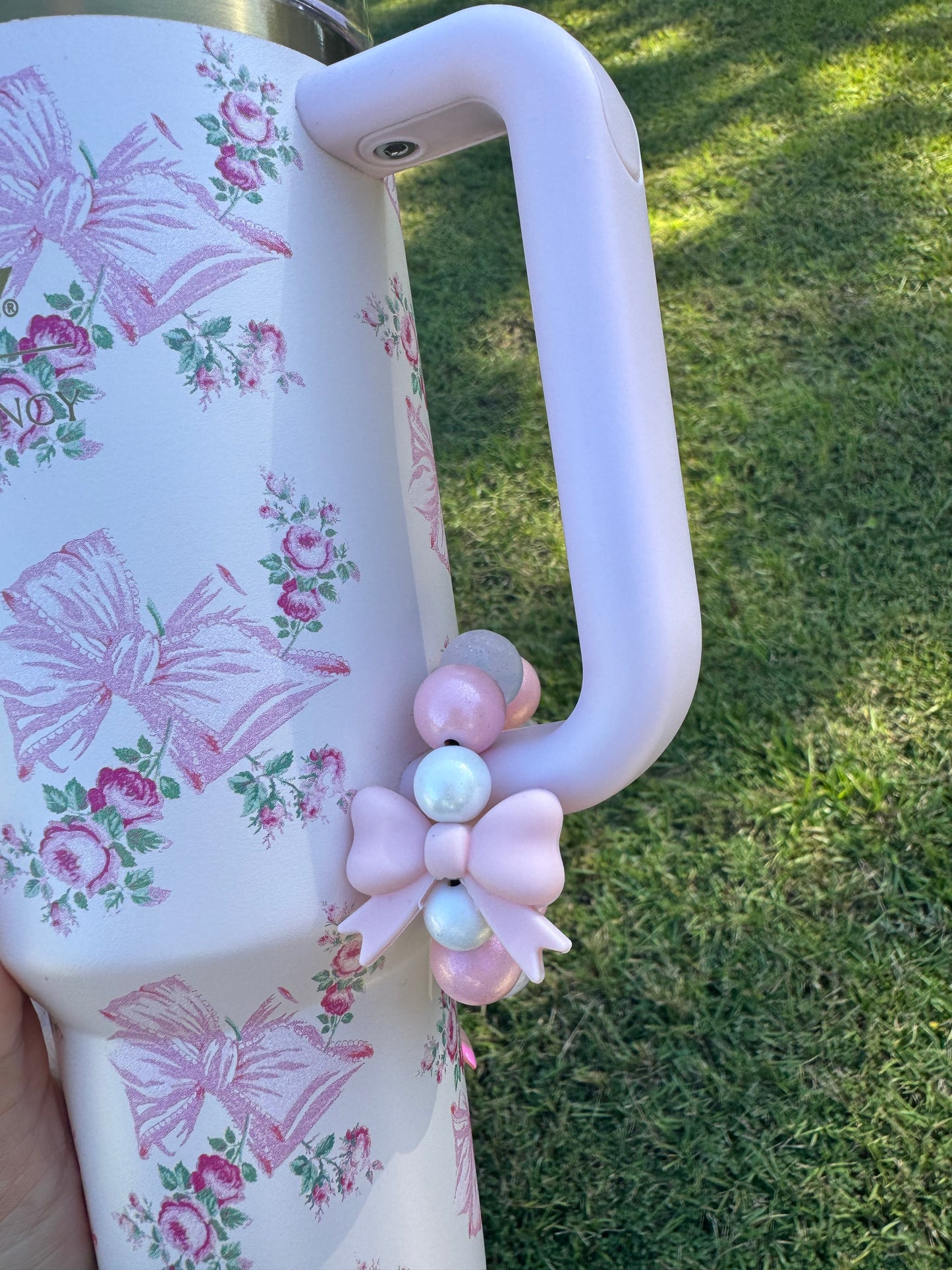 Icicle Pink Bow - Handle Charm