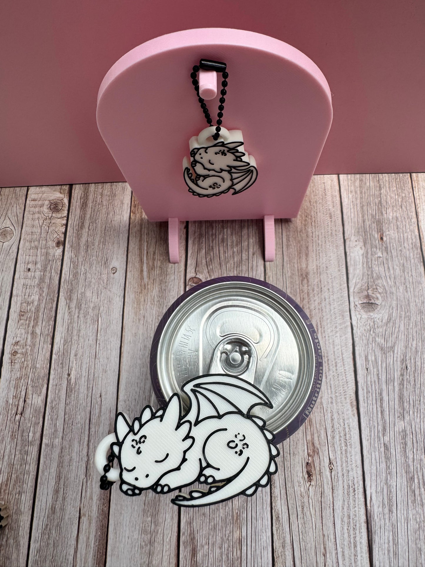 3D Printed Sleeping Baby Dragon - Soda Can Opener Keychain *SHOP EXCLUSIVE*