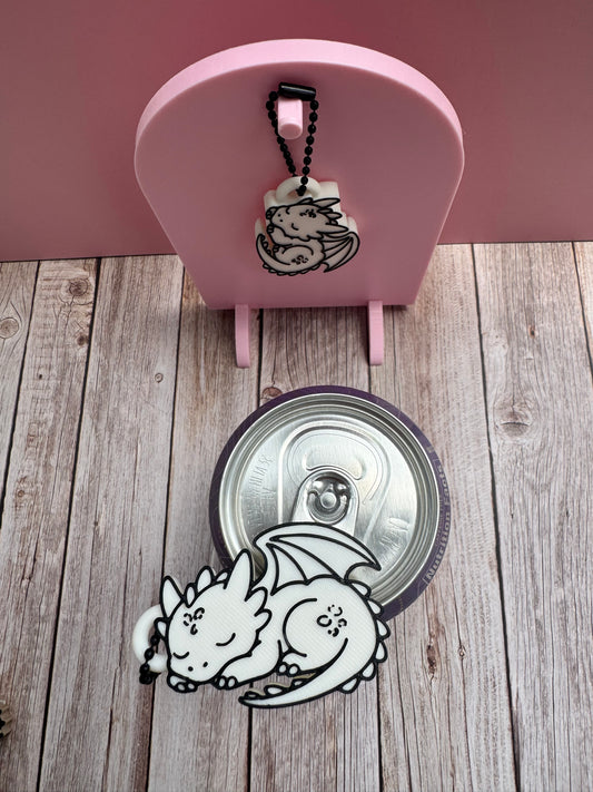 3D Printed Sleeping Baby Dragon - Soda Can Opener Keychain *SHOP EXCLUSIVE*