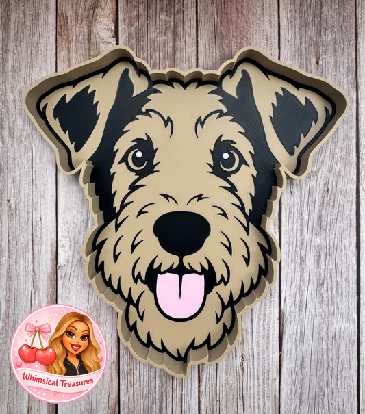 XL Airedale Trinket Tray