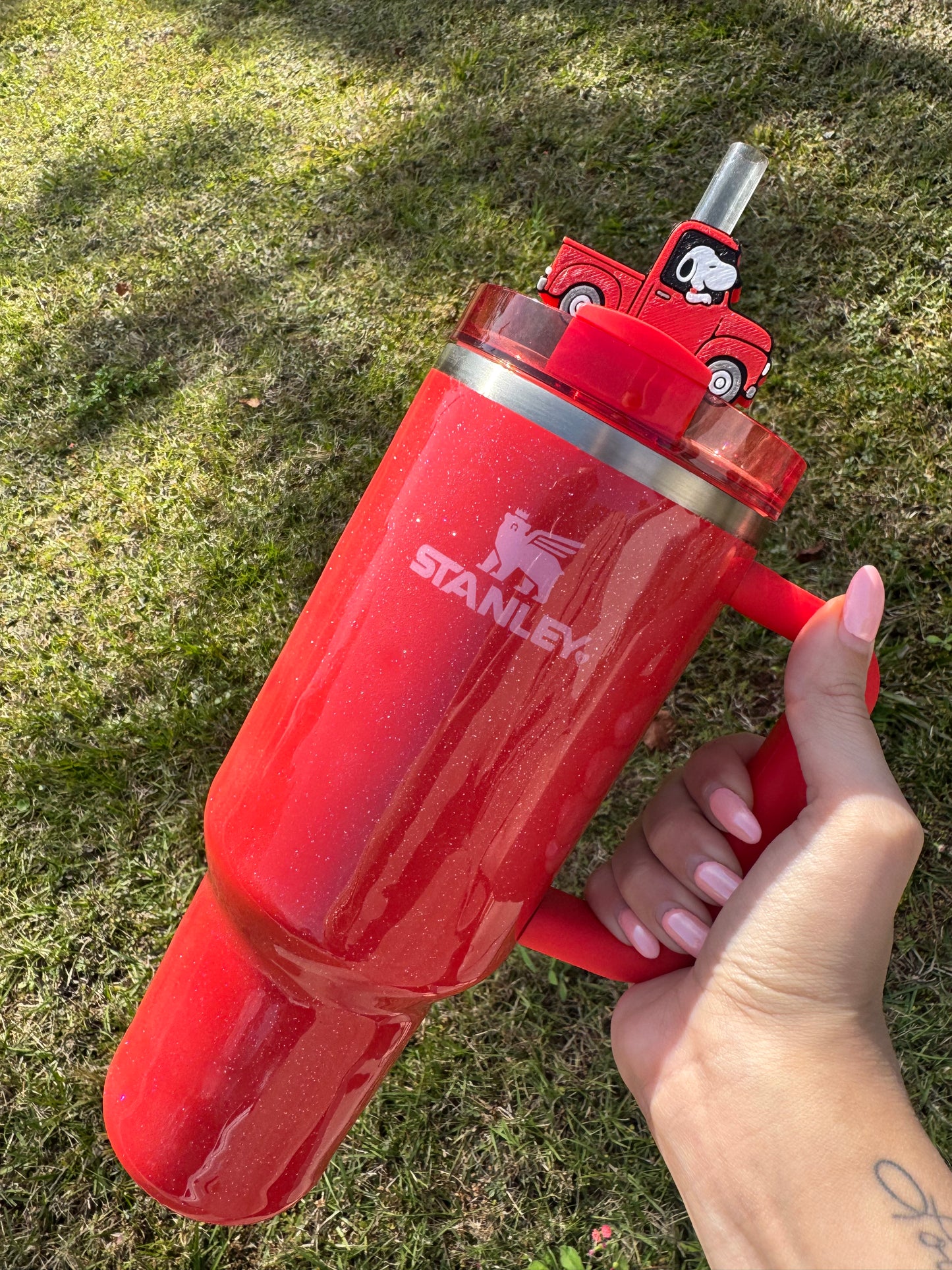 Little Red Pup Truck Straw Buddy