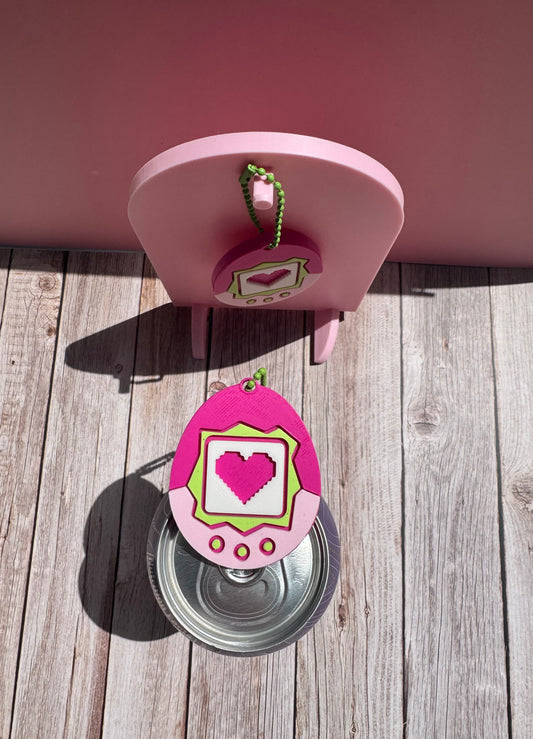 3D Printed Tamagotchi 90s Inspired V-Pet - Soda Can Opener Keychain