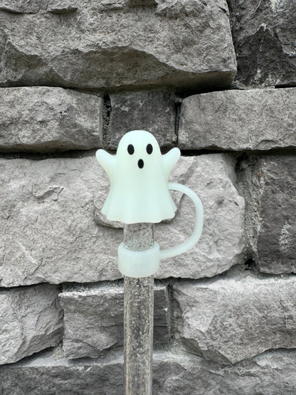 3D Ghost (Glows) - Straw Topper