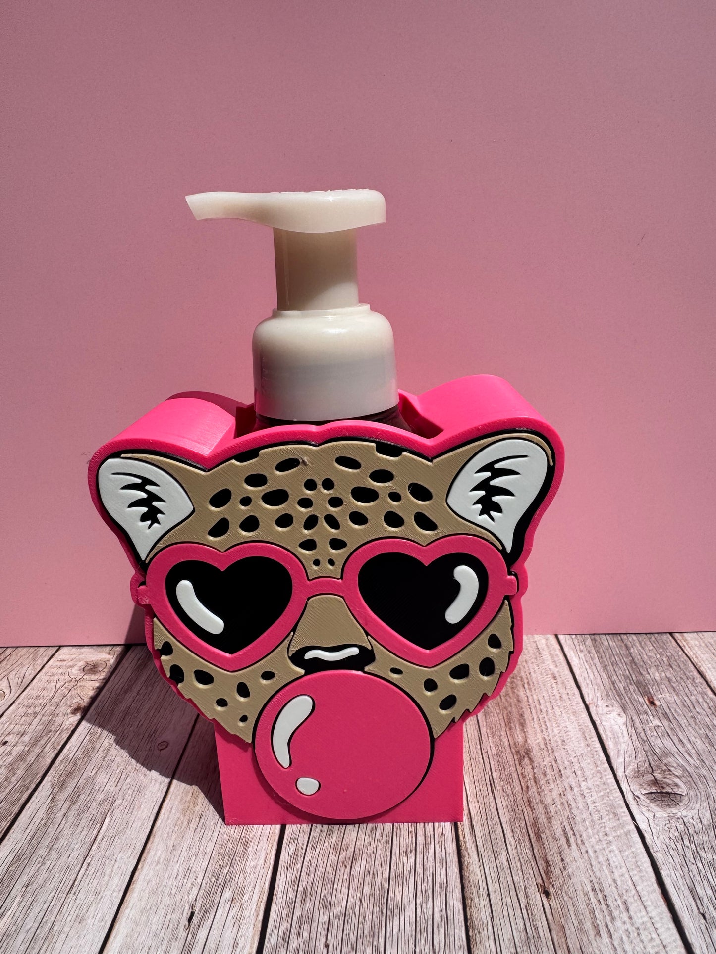 Cheetah Bubblegum Soap Holder – 3D Printed Bath & Body Works Soap Dispenser Stand