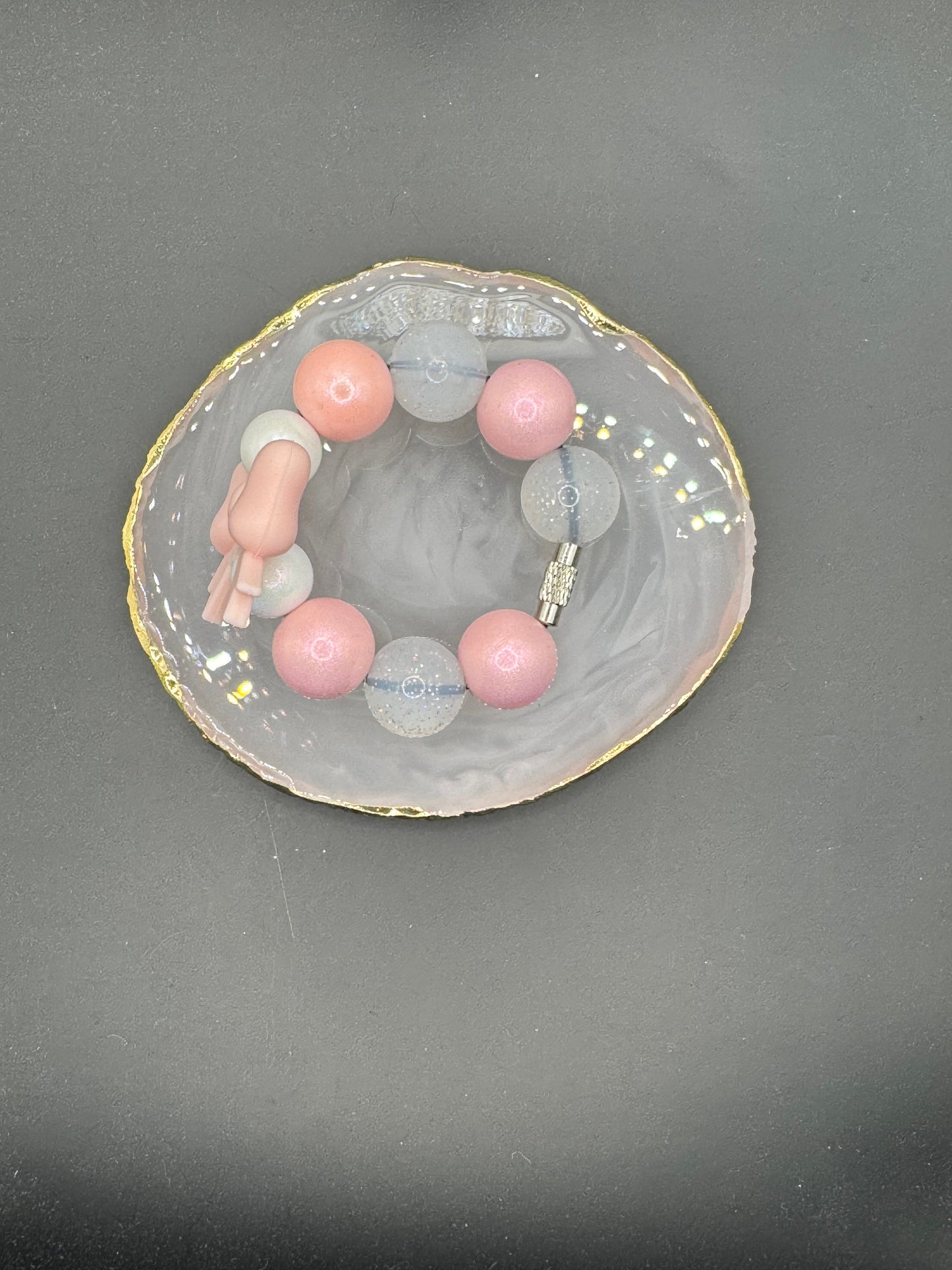 Icicle Pink Bow - Handle Charm