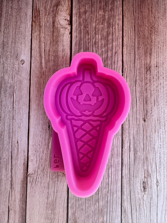 Pumpkin Ice Cream Cone Silicone Freshie Mold