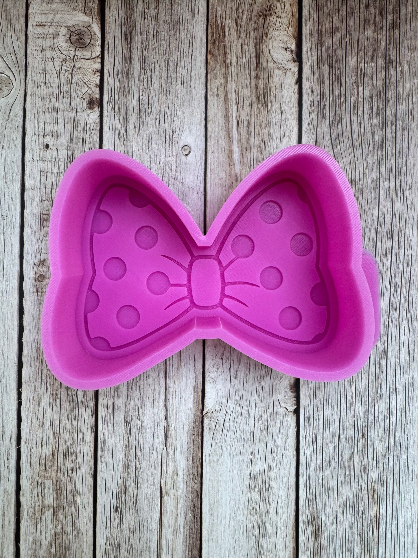 Polka Dot Bow Silicone Freshie Mold