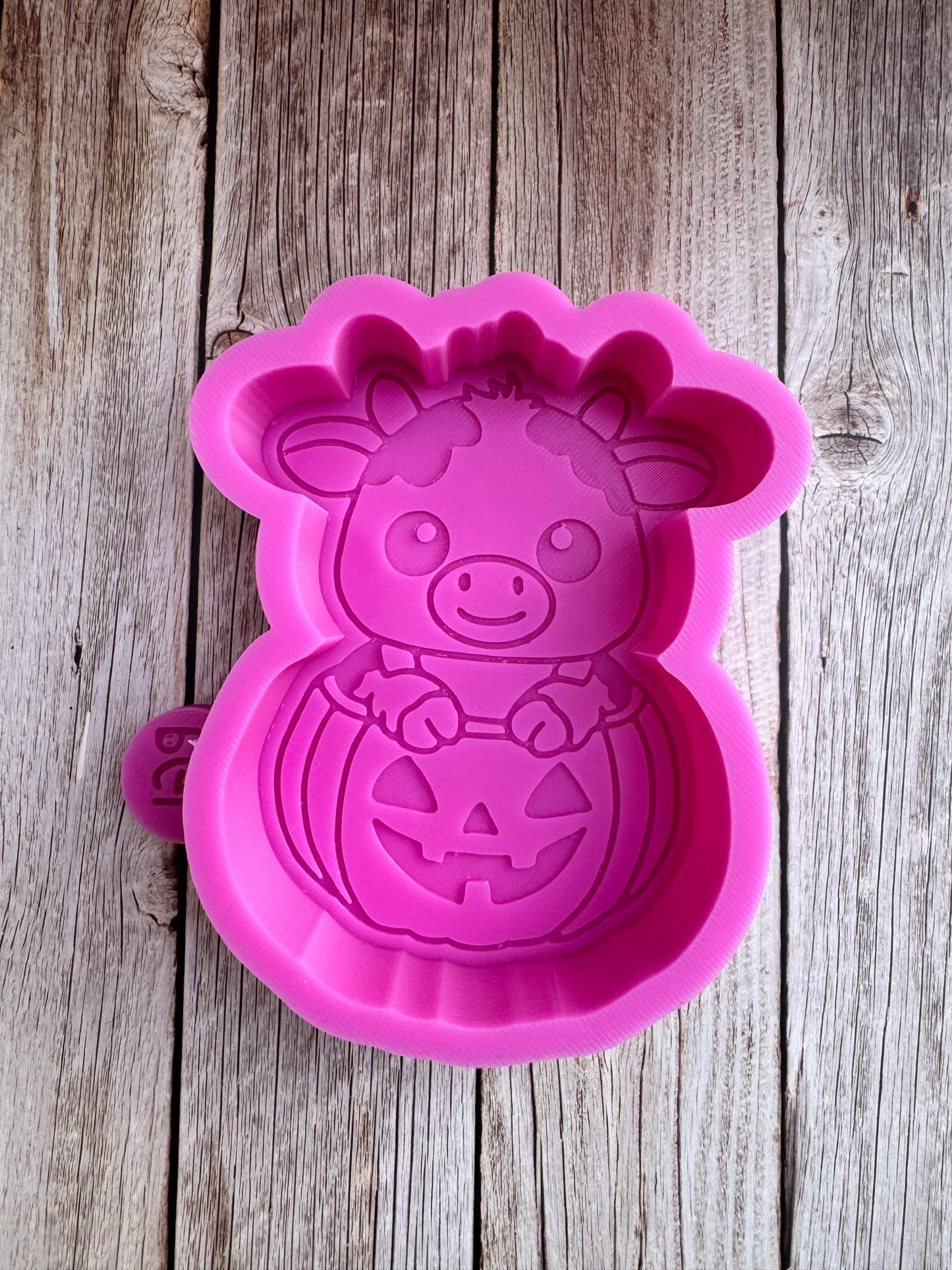 Cow in Pumpkin Silicone Freshie Mold
