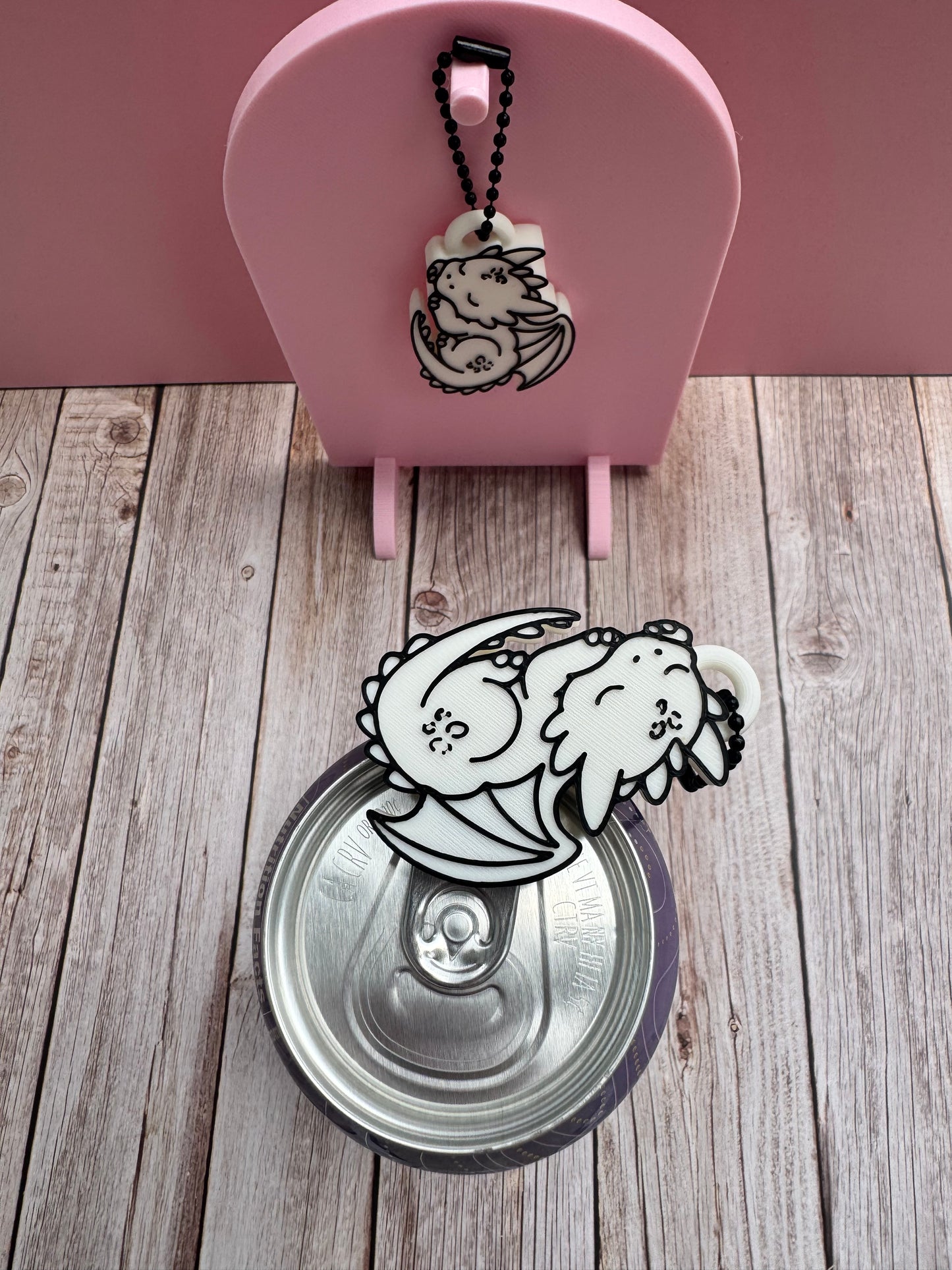 3D Printed Sleeping Baby Dragon - Soda Can Opener Keychain *SHOP EXCLUSIVE*