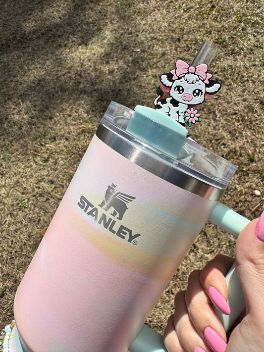 Spring Cow Straw Buddy