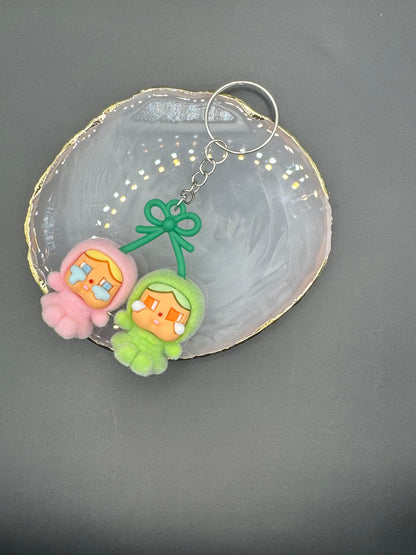 Flocked Cherry Crybb - Keychain (multiple options)