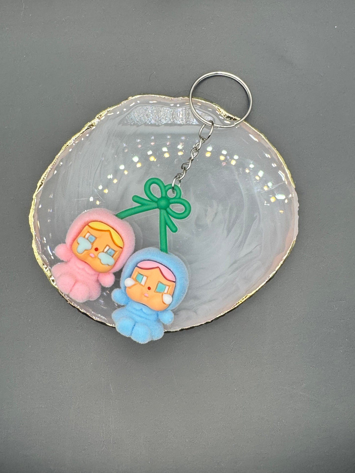 Flocked Cherry Crybb - Keychain (multiple options)