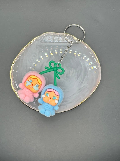 Flocked Cherry Crybb - Keychain (multiple options)