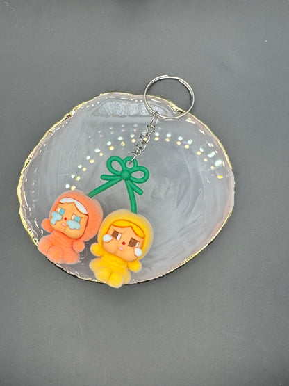 Flocked Cherry Crybb - Keychain (multiple options)