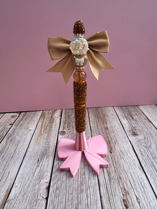 Mocha Majesty Deluxe Rhinestone Pen