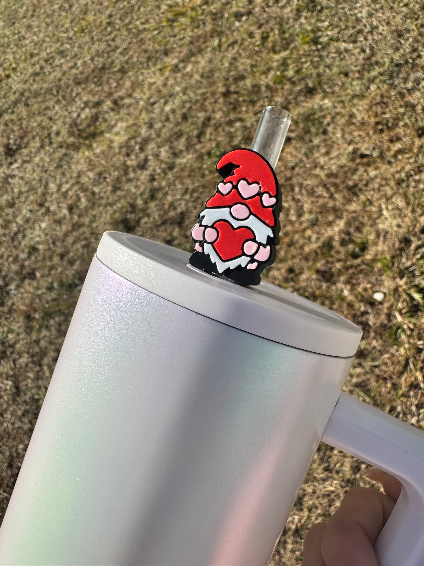 Valentine Gnome Straw Buddy