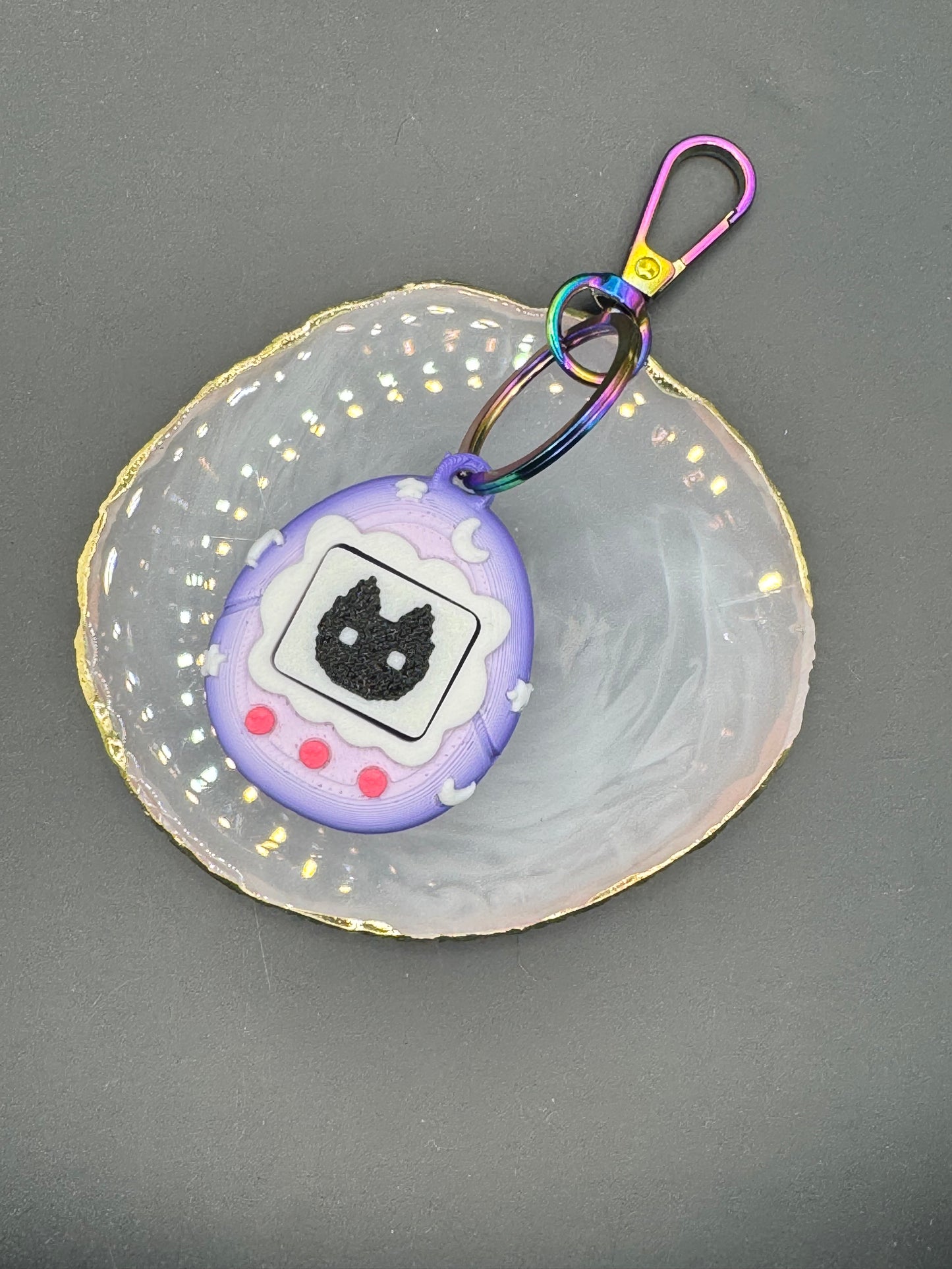 90's Virtual Pet "V-Pet" Fidget Clicker - Keychain 3D Printed
