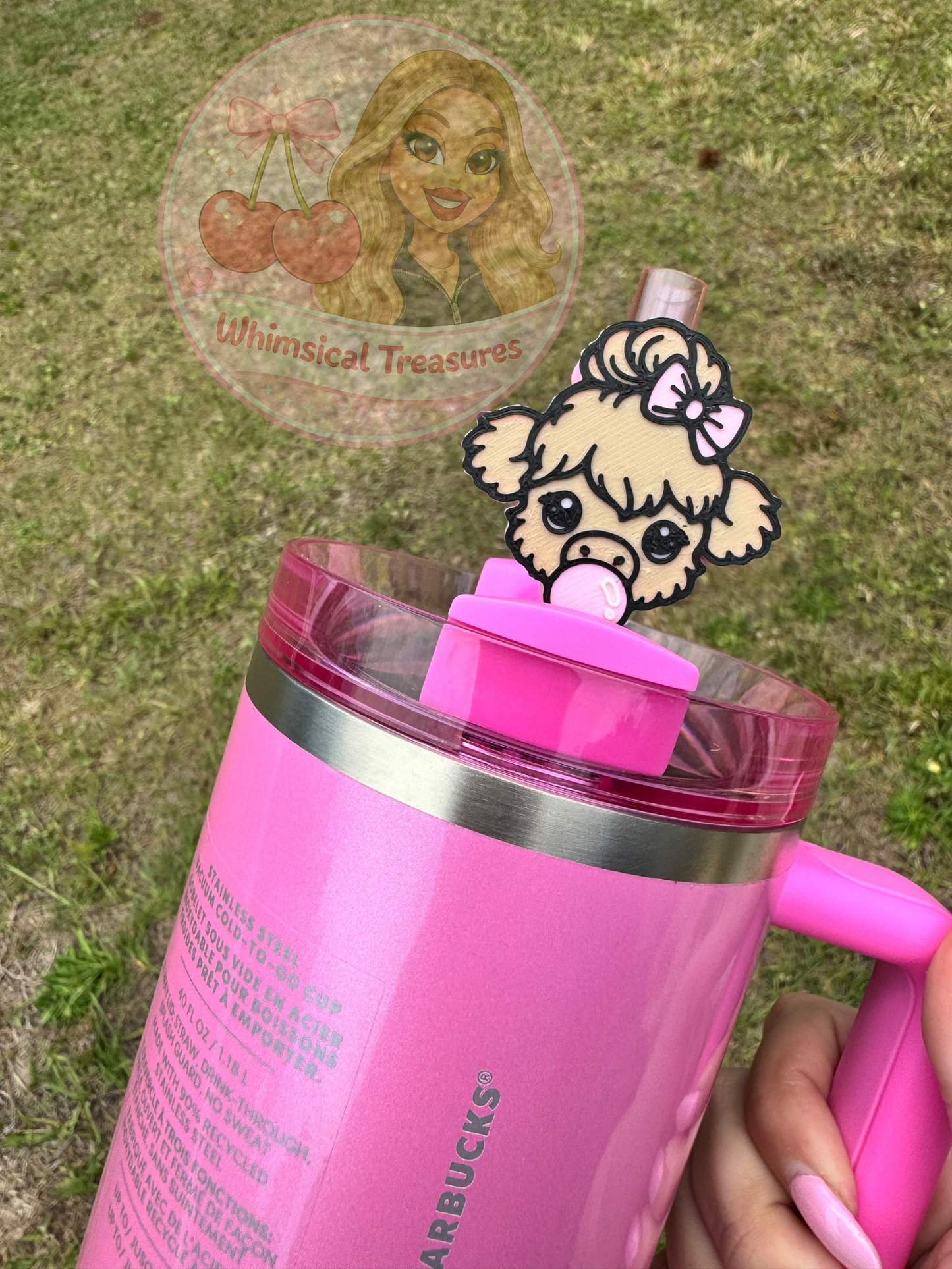 Bubblegum Moo Straw Buddy *SHOP EXCLUSIVE*
