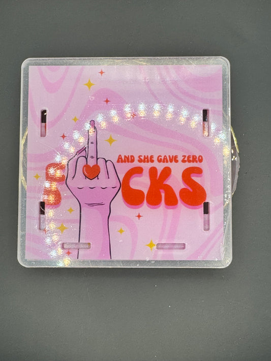 Zero Fucks - Acrylic Pen Holder