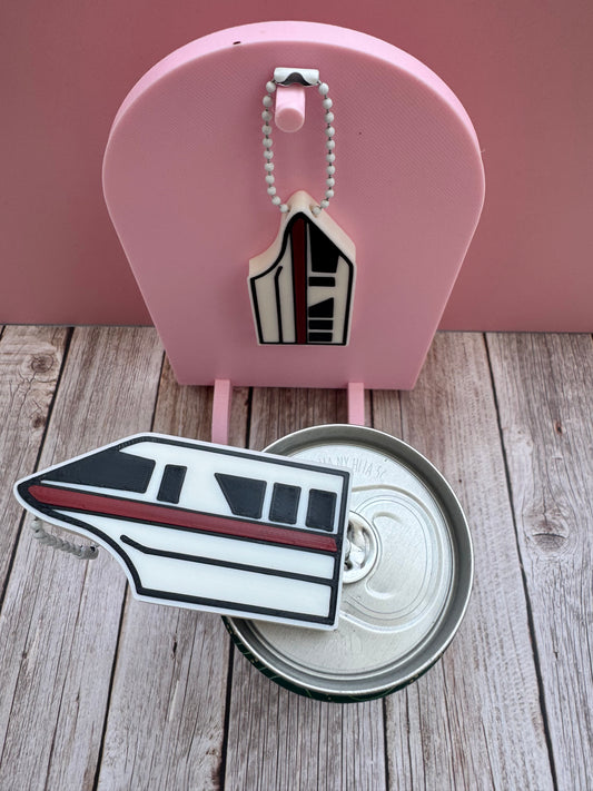 3D Printed Monorail Inspired - Soda Can Opener Keychain