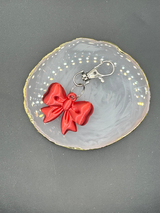 3D Printed Red Bow - Keychain