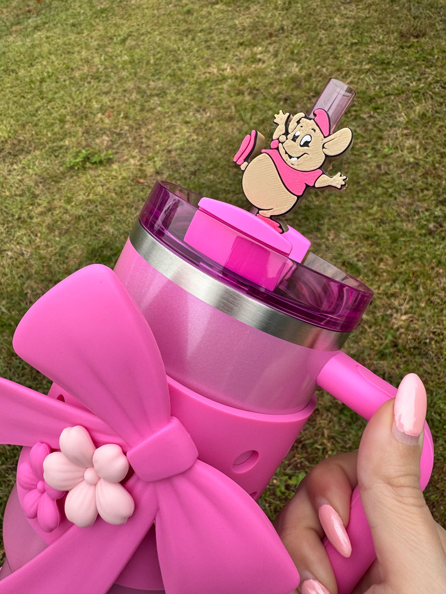 Cute Mouse (Pink) Straw Buddy