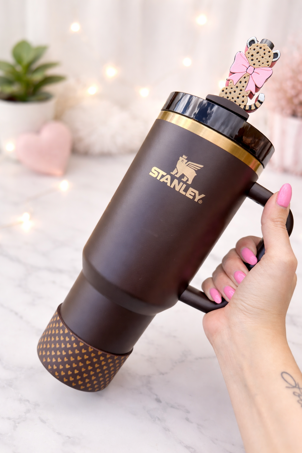 Coquette Cheetah Straw Buddy