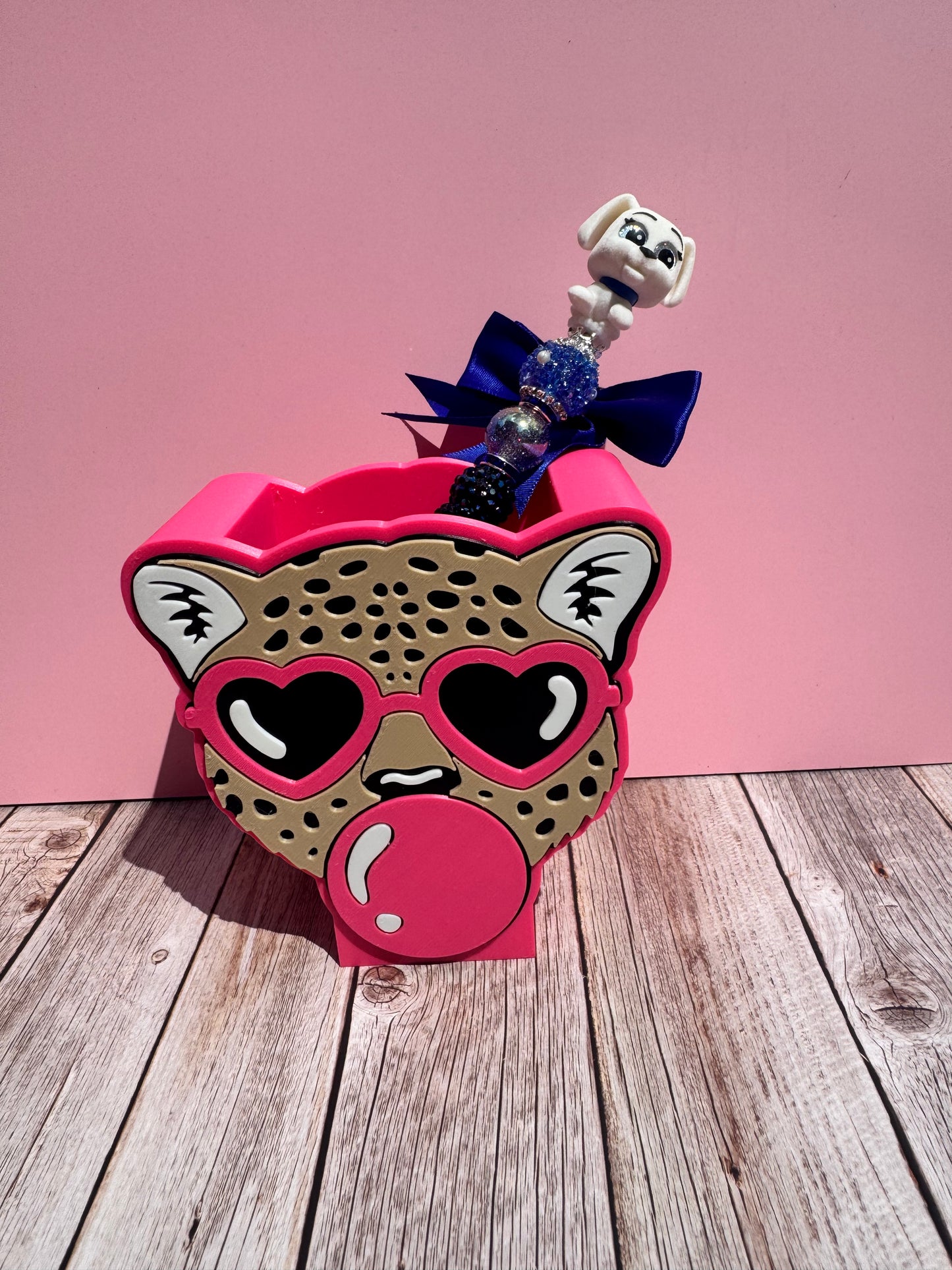 Cheetah Bubblegum Pen Holder – 3D Printed Desk Organizer