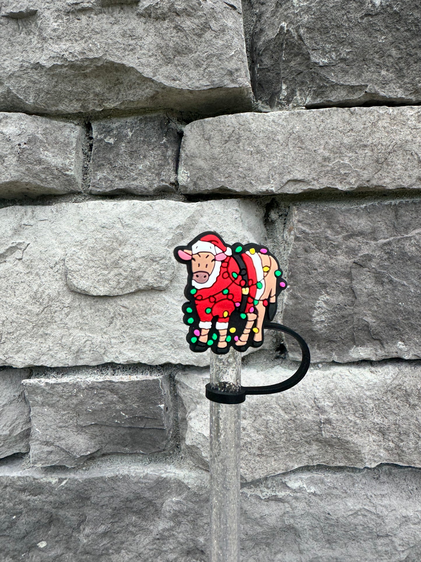 Christmas Lights Cow Topper