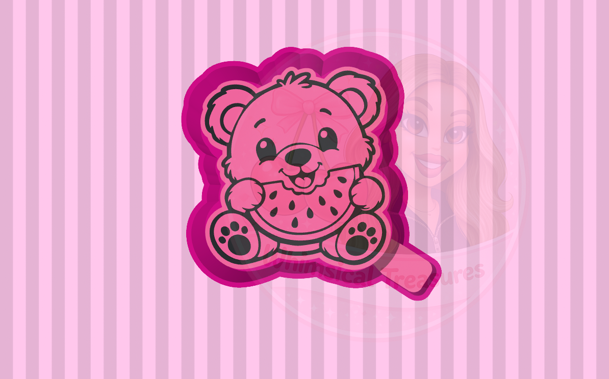 Watermelon Bear Freshie Mold STL File | 3D Print Design (Digital Download)