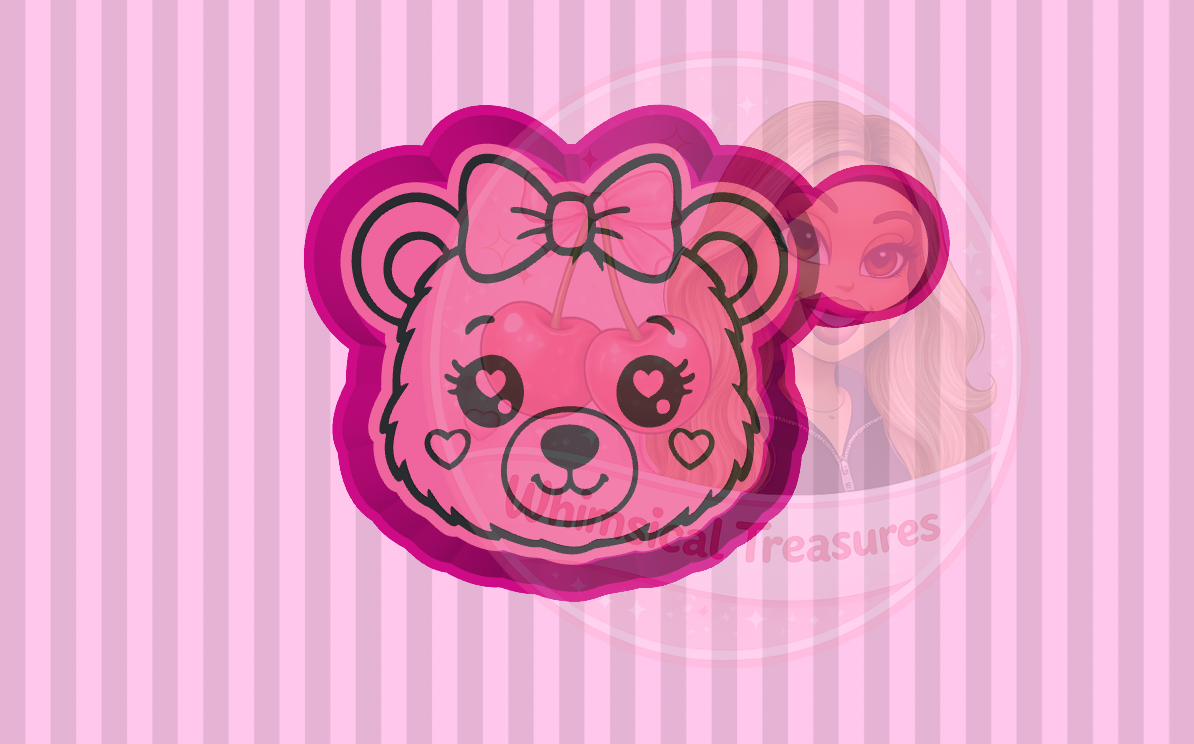 Cutie Girly Bear Freshie Mold STL File | 3D Print Design (Digital Download)